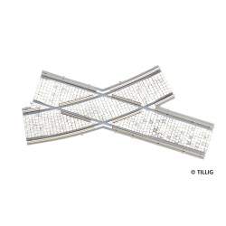 Tillig AKTION 87668 - Straßenbahn BKR Bogenkreuzung rechts einspurig - Pflastersteinstruktur Tillig AKTION 87668 - Straßenbahn BKR Bogenkreuzung rechts einspurig - Pflastersteinstruktur